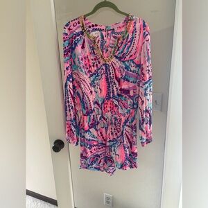 Lily Pulitzer Long-Sleeved Romper.  Size small.